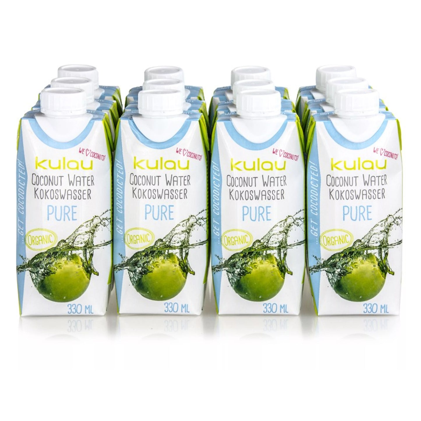 12 x KULAU Bio-Kokoswasser PURE 330 ml