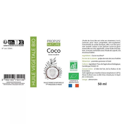 BIO-KOKOSNUSS-PFLANZENÖL 50 ml