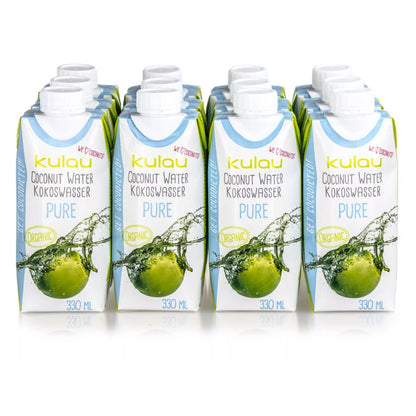 12 x KULAU Bio-Kokoswasser PURE 330 ml